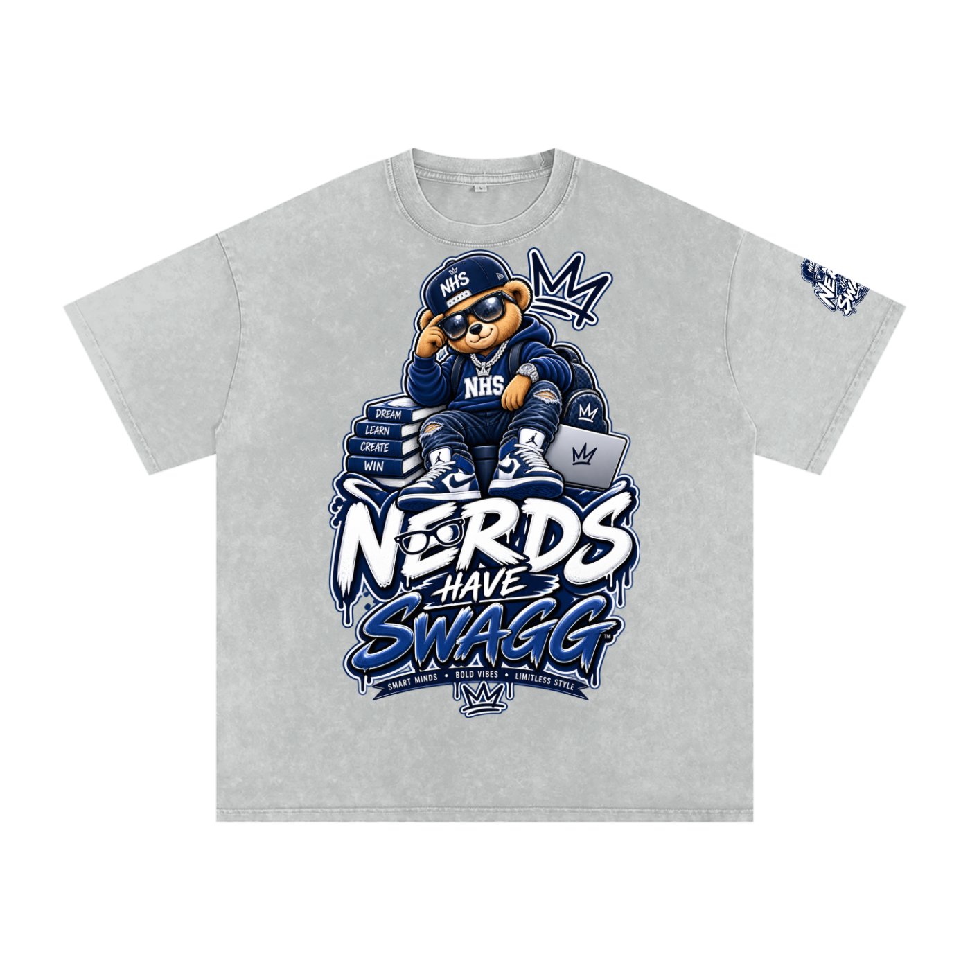Snow Washed Oversized Cotton T-Shirt