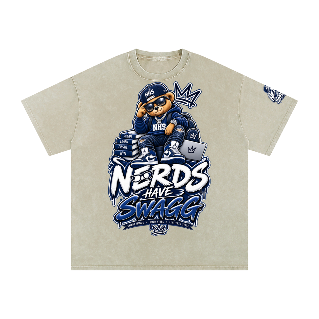 Snow Washed Oversized Cotton T-Shirt