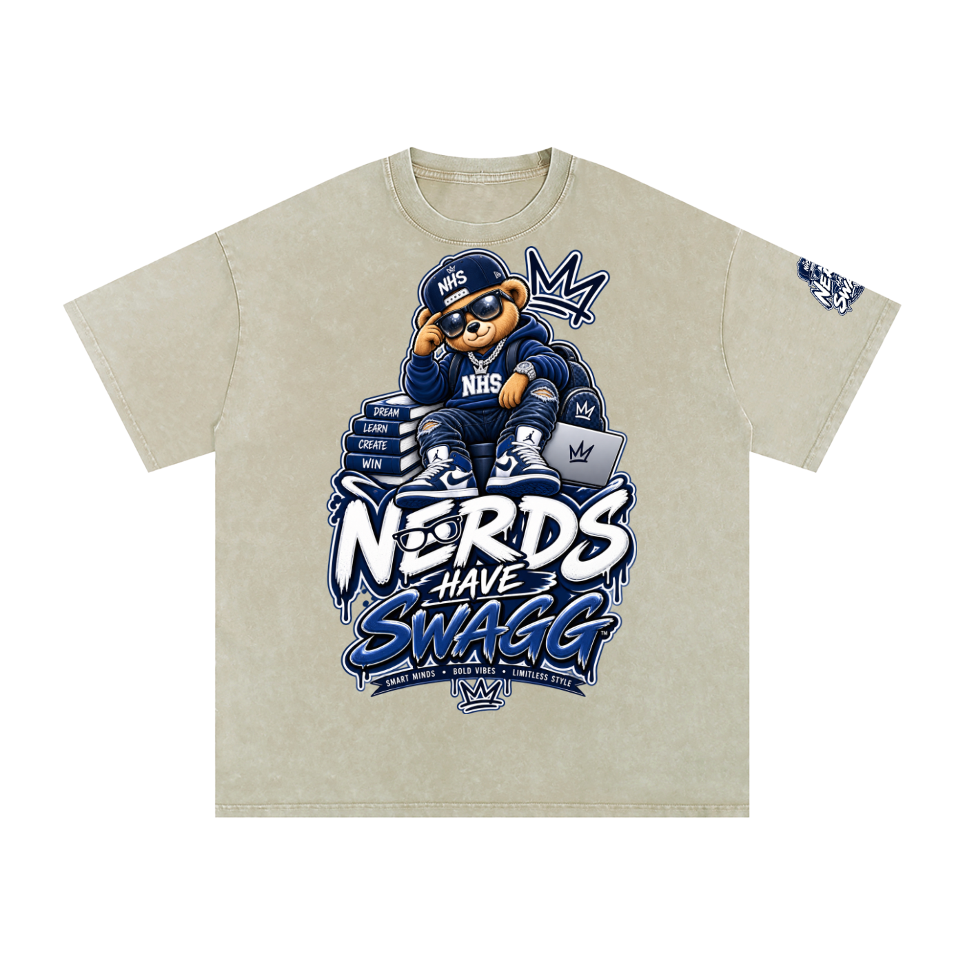 Snow Washed Oversized Cotton T-Shirt